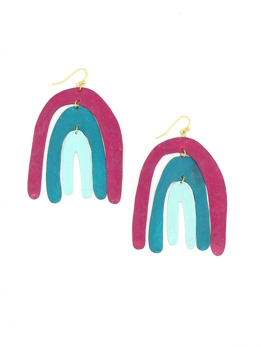 Painted Rainbow Bold Earrings