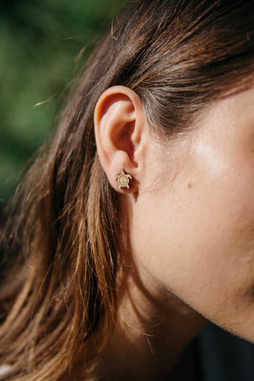 Sea Turtle Bamboo Studs