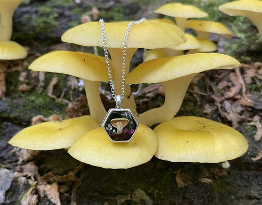 Heaxogon Foraged Pendant Necklace