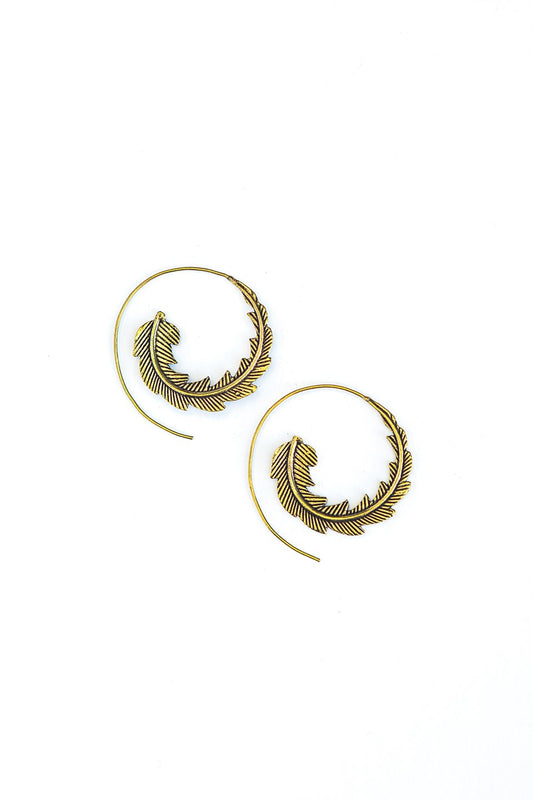 Brass Phoenix Earrings