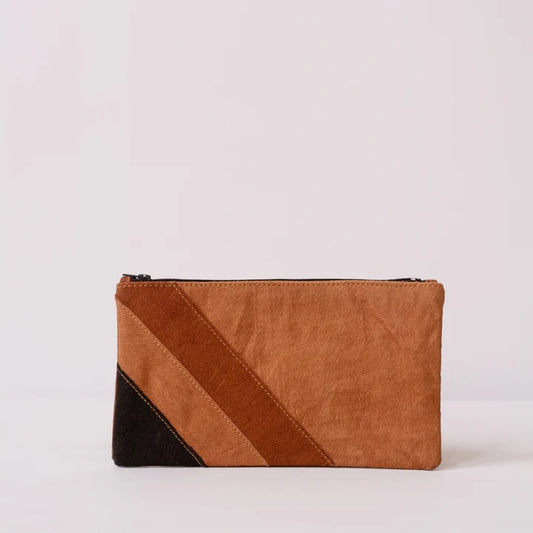 Arrow Barkcloth Clutch