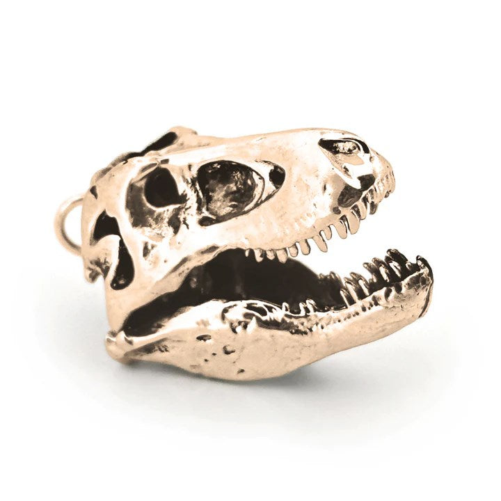 Tyrannosaurus Rex Yellow Bronze Skull Pendant