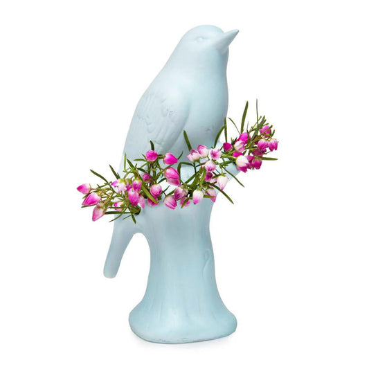 Porcelain Baby Blue Bird Vase