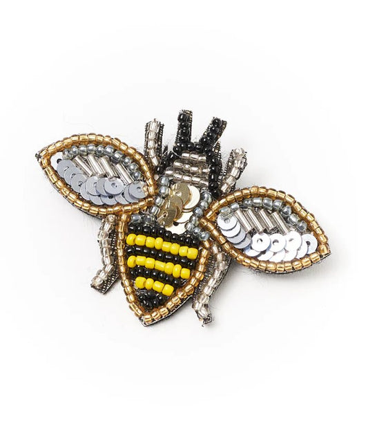 Bala Mani Beaded Bee Brooch Pin