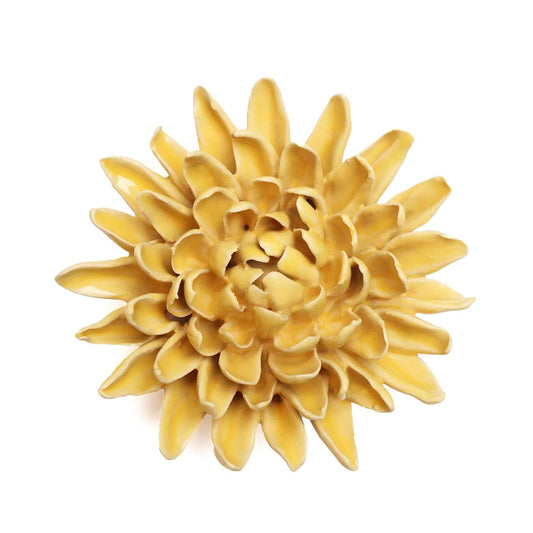 Yellow Chrysanthemum Ceramic Flower