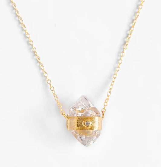 Quartz Herkimer Diamond Necklace