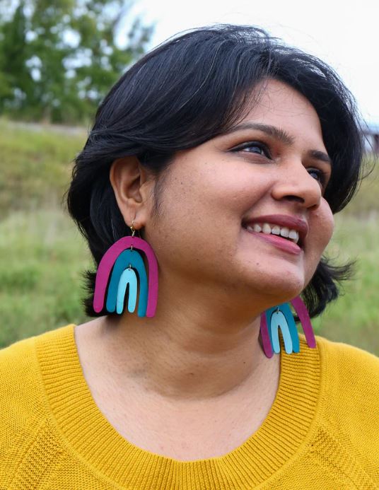 Painted Rainbow Bold Earrings