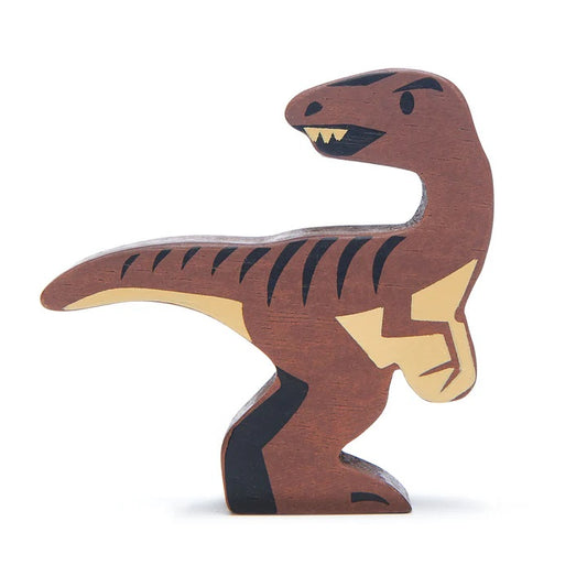 Velociraptor Wooden Figurine