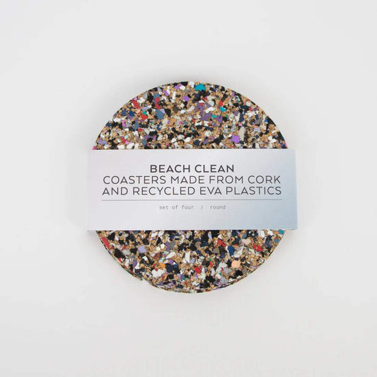 Round Beach Clean Coasters