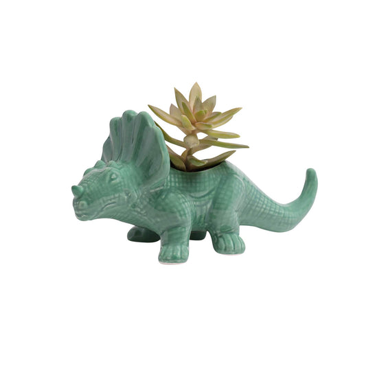 Granite Green Triceratops Planter