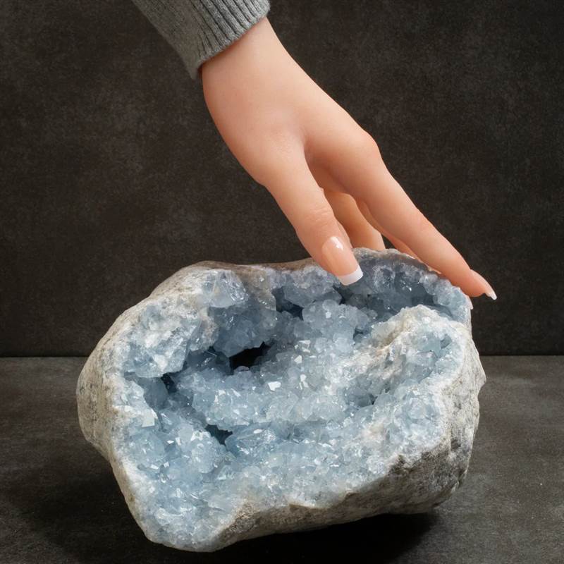 Celestite Cluster Geode