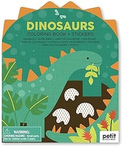 Coloring Book with Stickers: Dinosaurs