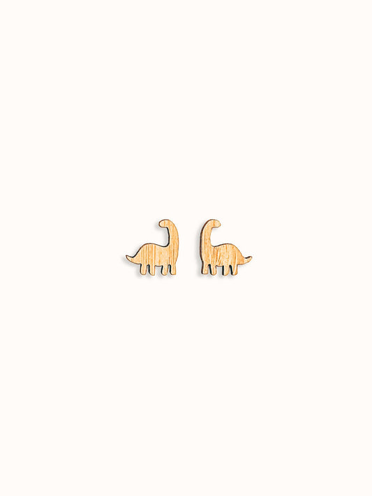 Diplodocus Bamboo Stud Earrings