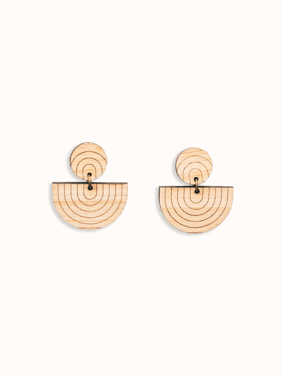 Half Circle Dangle Bamboo Earrings