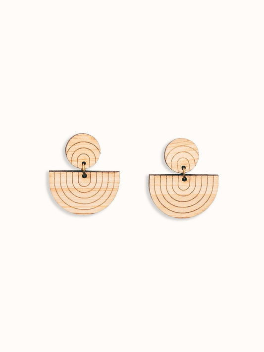 Half Circle Dangle Bamboo Earrings