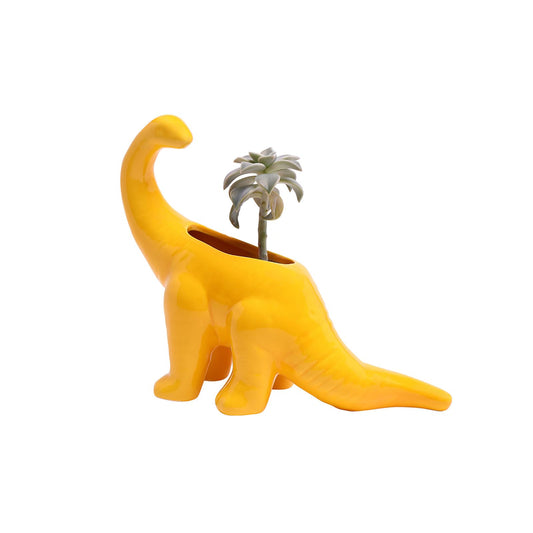 Lemon Chrome Brontosaurus Planter