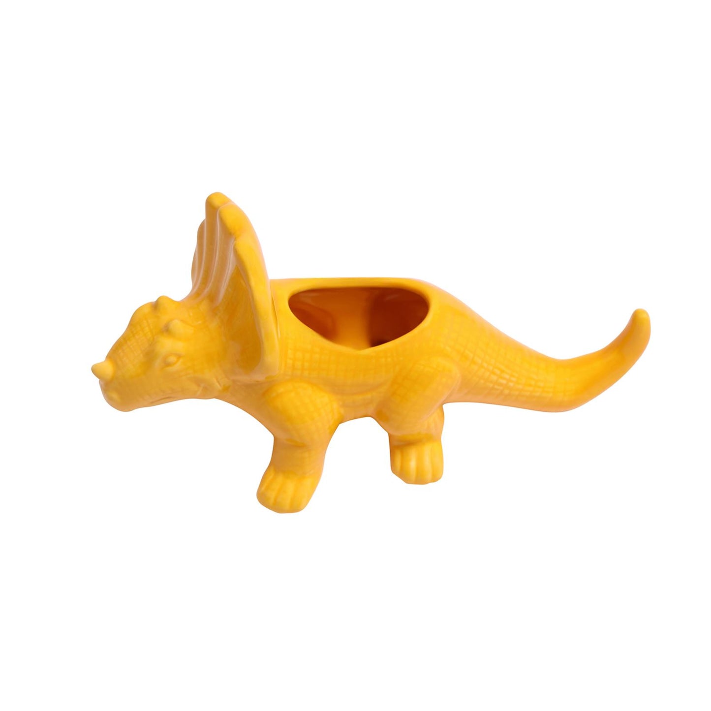 Lemon Chrome Triceratops Planter