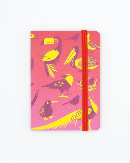 Retro Birds Softcover Notebook