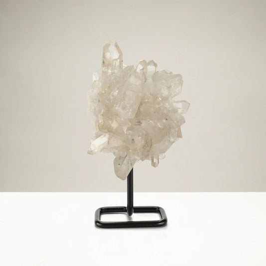 Clear Quartz Cluster on Stand