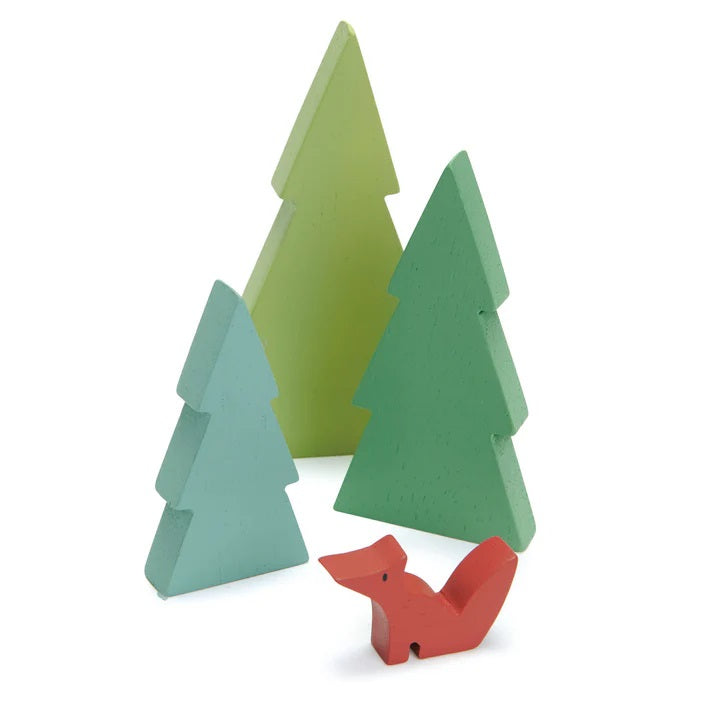 Fir Tree Top Wooden Figurines