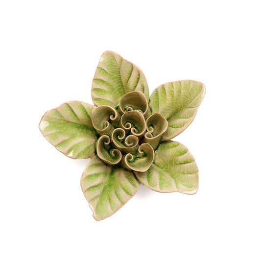 Green Lotus Ceramic Flower