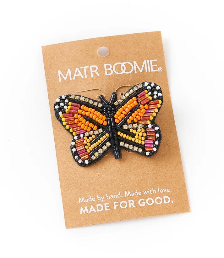 Bala Mani Beaded Butterfly Brooch Pin